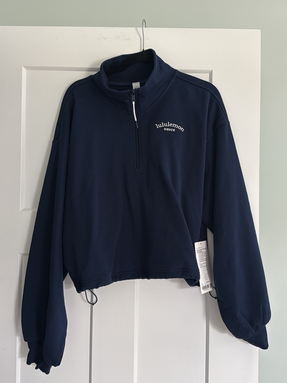 Lululemon XL Cotton Terry Tennis Half Zip Pullover Sweatshirt - Picture 3 of 10